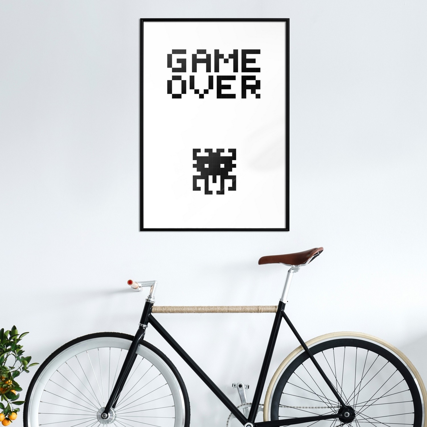 Affisch - Game Over [Poster] 20x30 Svart ram, 20x30 cm