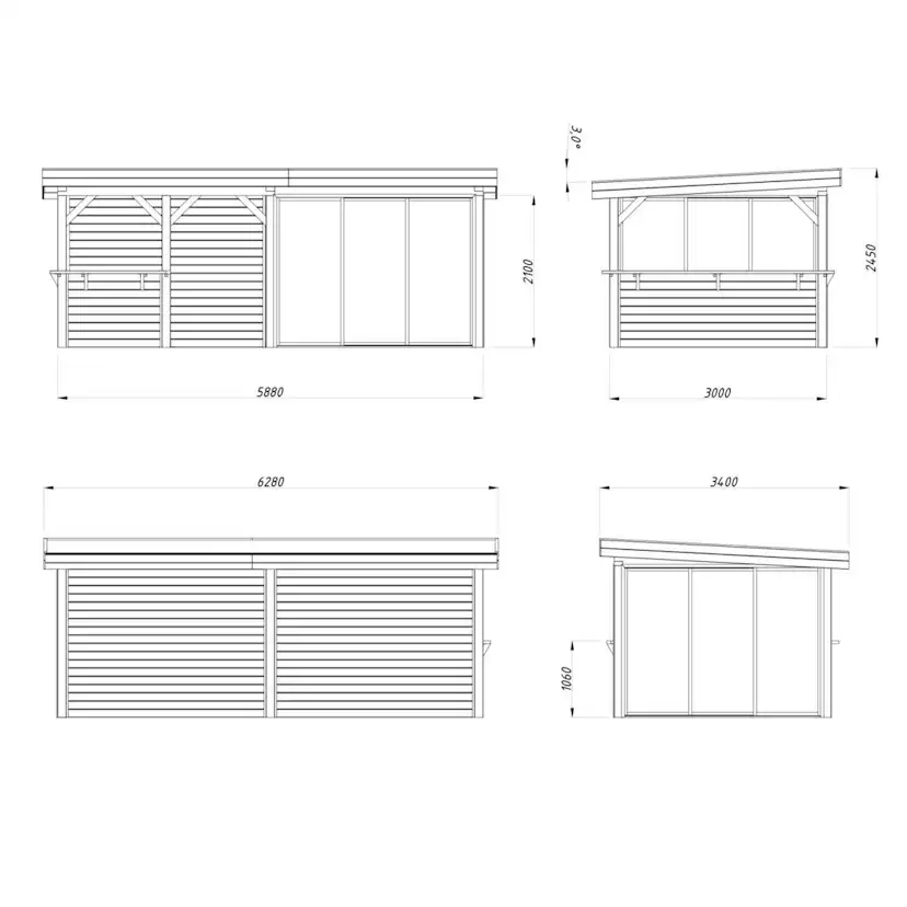 Uterum Palmako Lenna 16,6 m2 Set 408 Slide