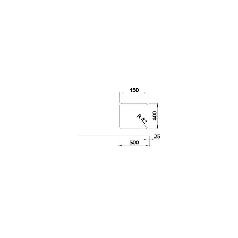 BLANCO SOLIS 450-U INFINO Undermontering