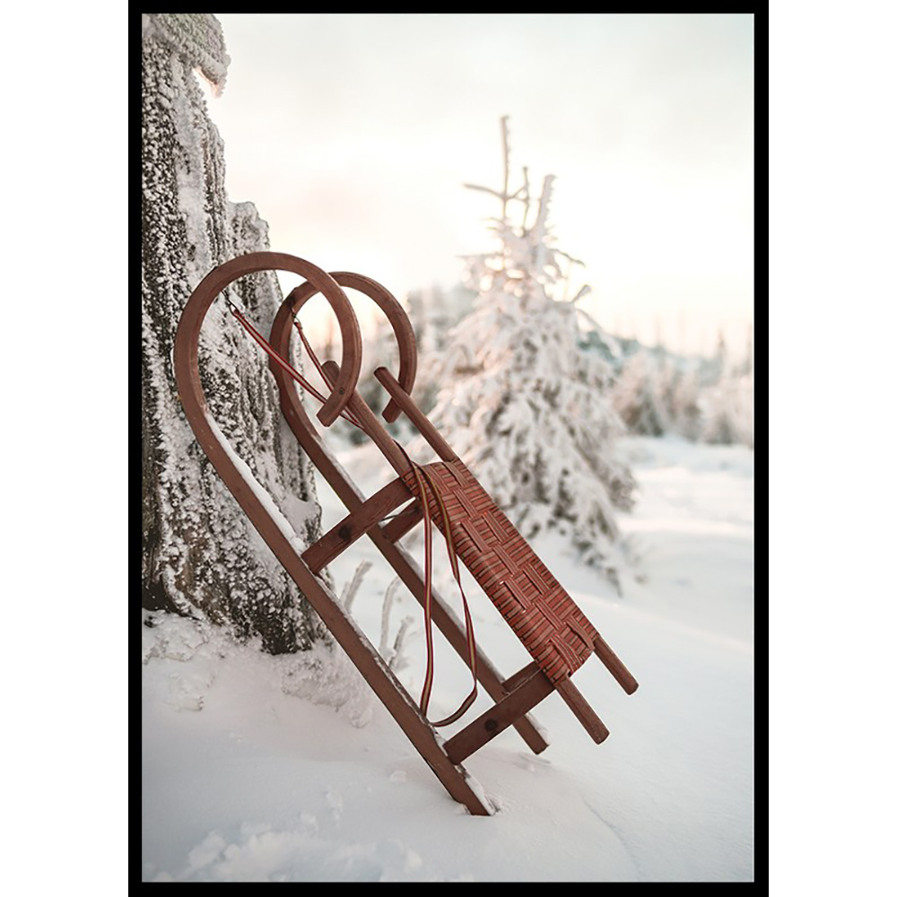 Poster Gallerix Red Christmas Sleigh