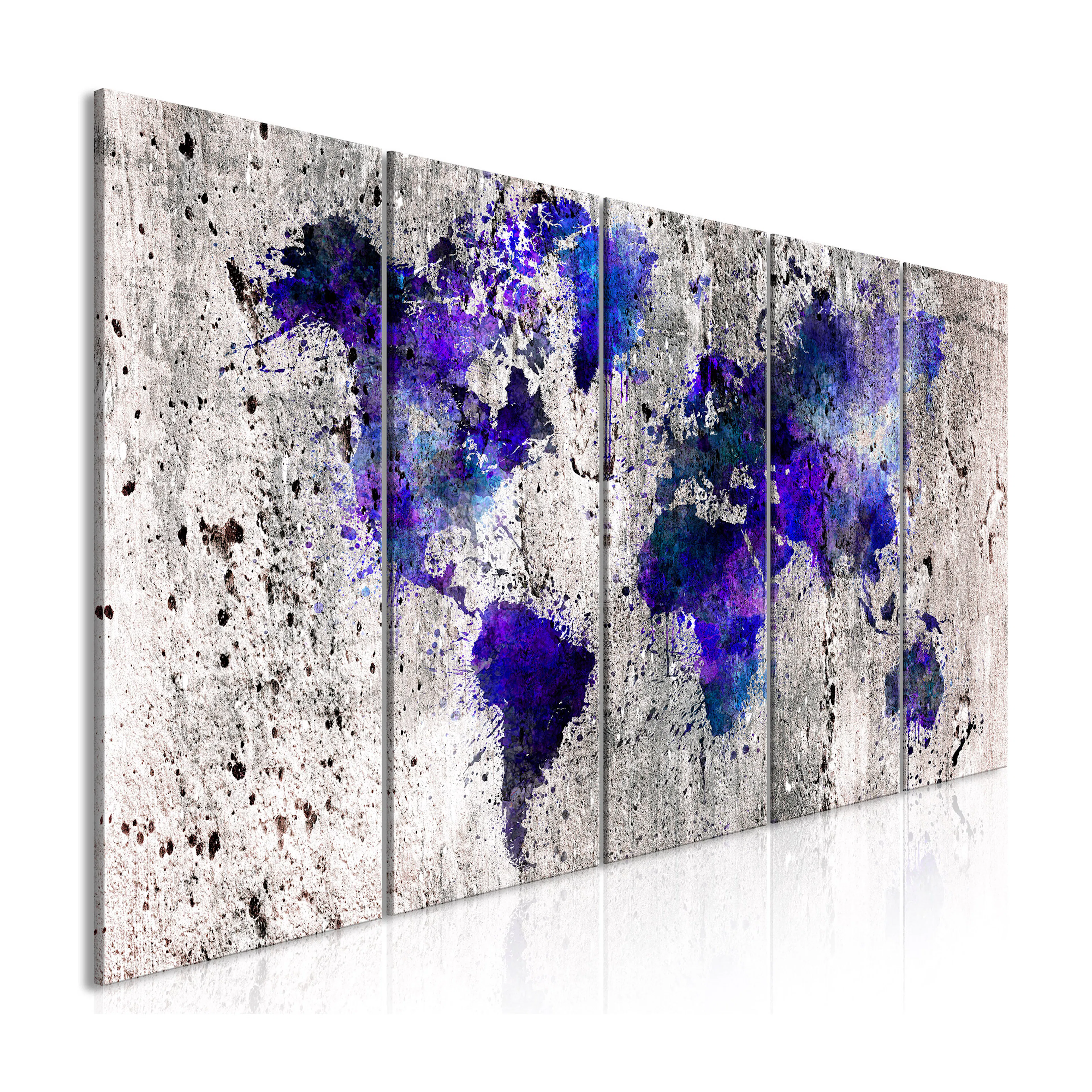Tavla Arkiio World Map Ink Blots 5 delar