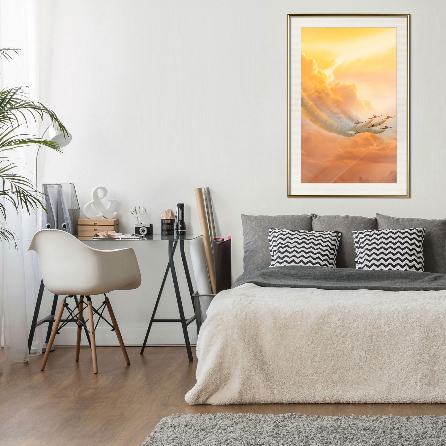 Poster Artgeist Affisch Airplanes in the Clouds