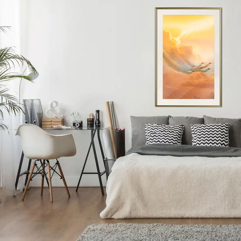 Poster Artgeist Affisch Airplanes in the Clouds