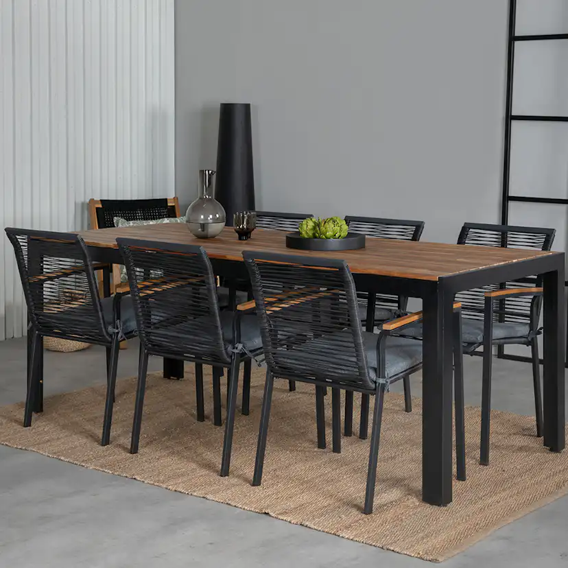 Matgrupp Venture Home Bois med 6 Deni Stolar