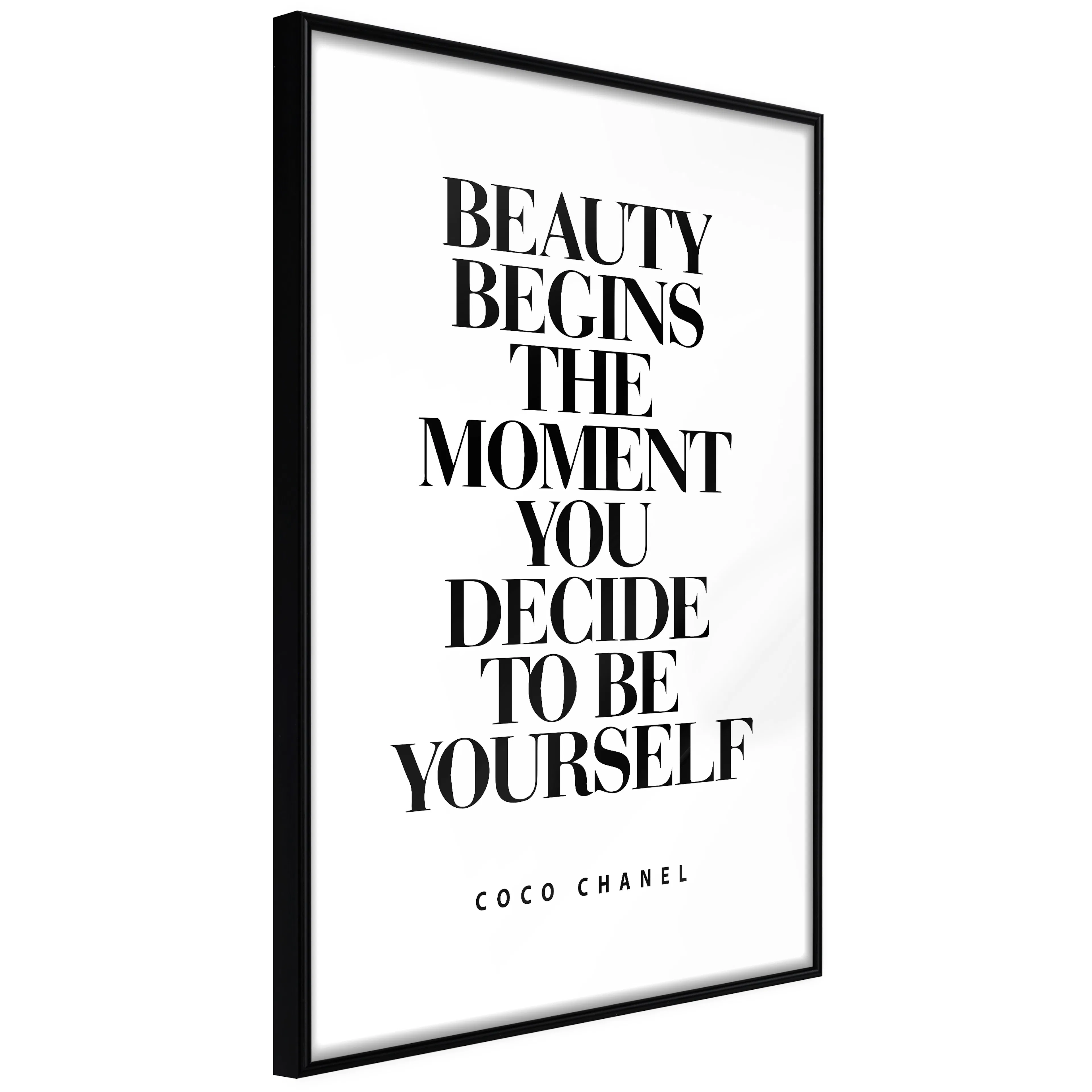 Affisch - Coco Chanel [Poster] 40x60 Svart ram, 40x60 cm