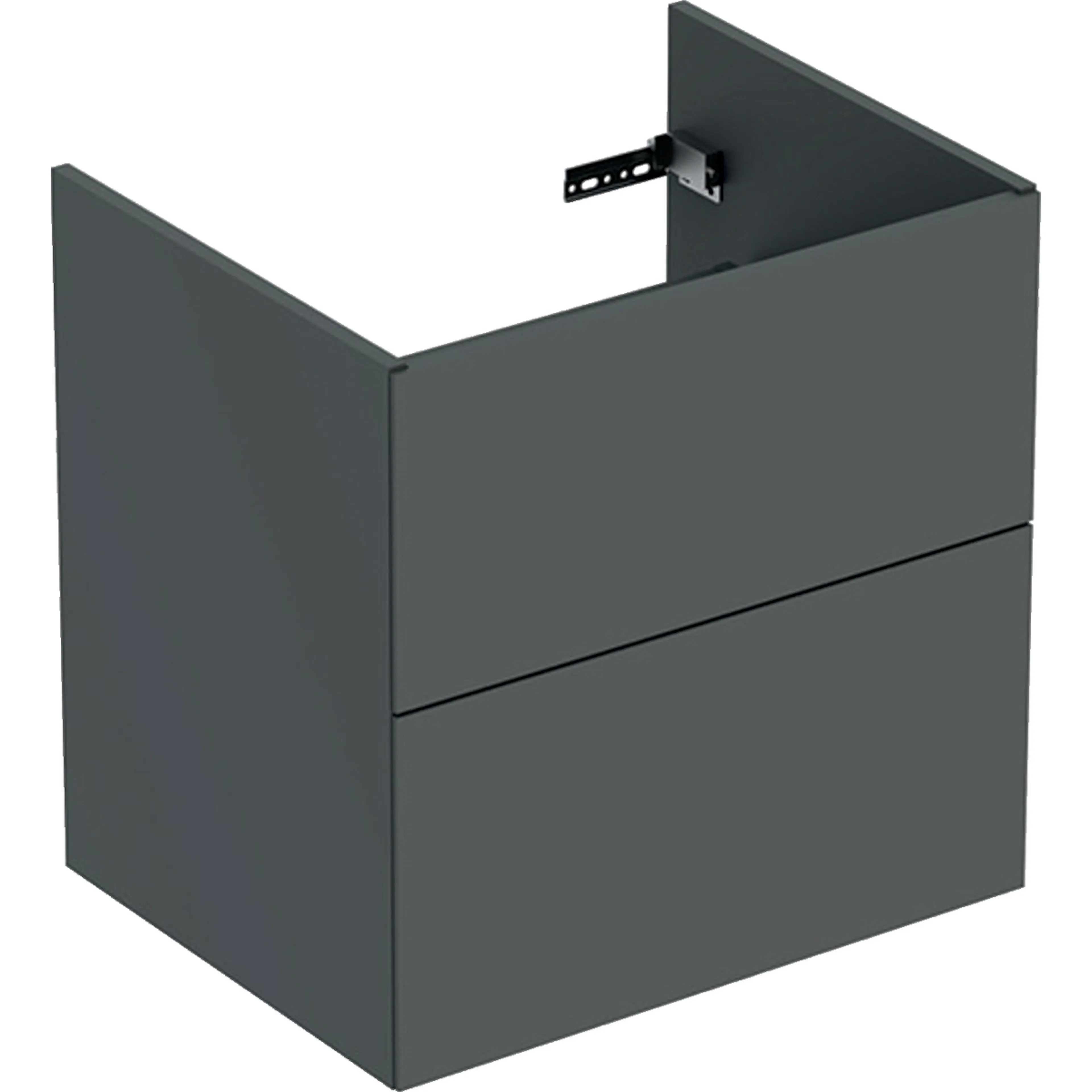 Ifö Elegant underskåp för möbeltvättställ, med två lådor: B= Mörkgrå, 600x600 mm