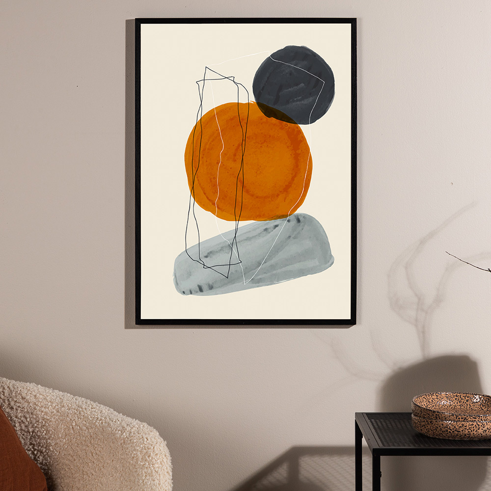 Poster - Stones - Beige - 21x30 21x30 cm