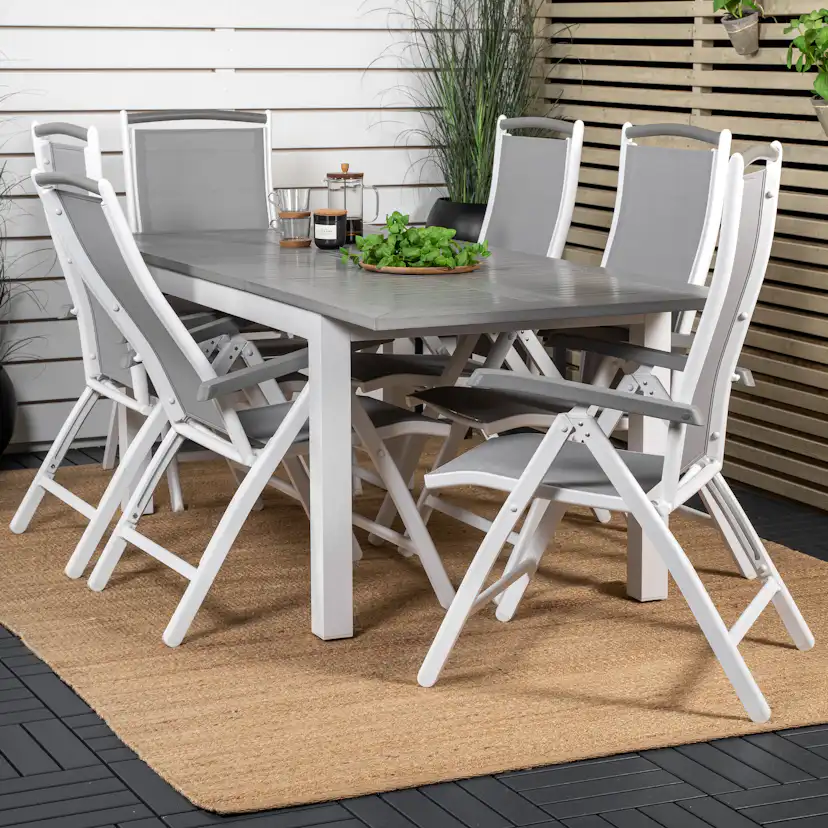 Matgrupp Venture Home Aleyna 160/240 med 6 Stolar