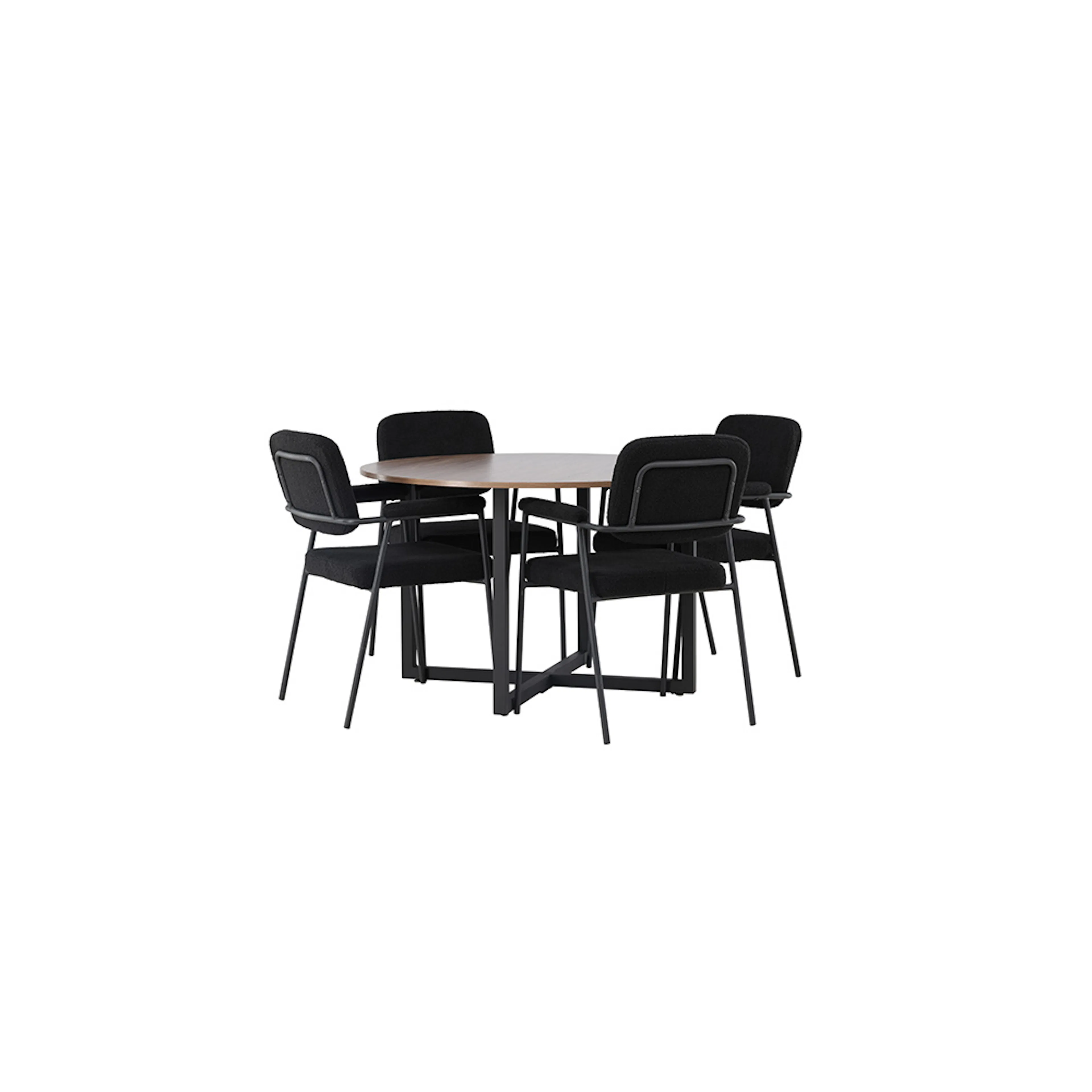 Matgrupp Venture Home Durango Ø120 cm med 4 st Yesterday stolar