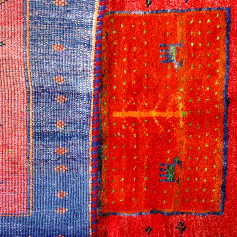 Persisk Matta Arkiio Gabbeh Shiraz Röd/Blå 97x172