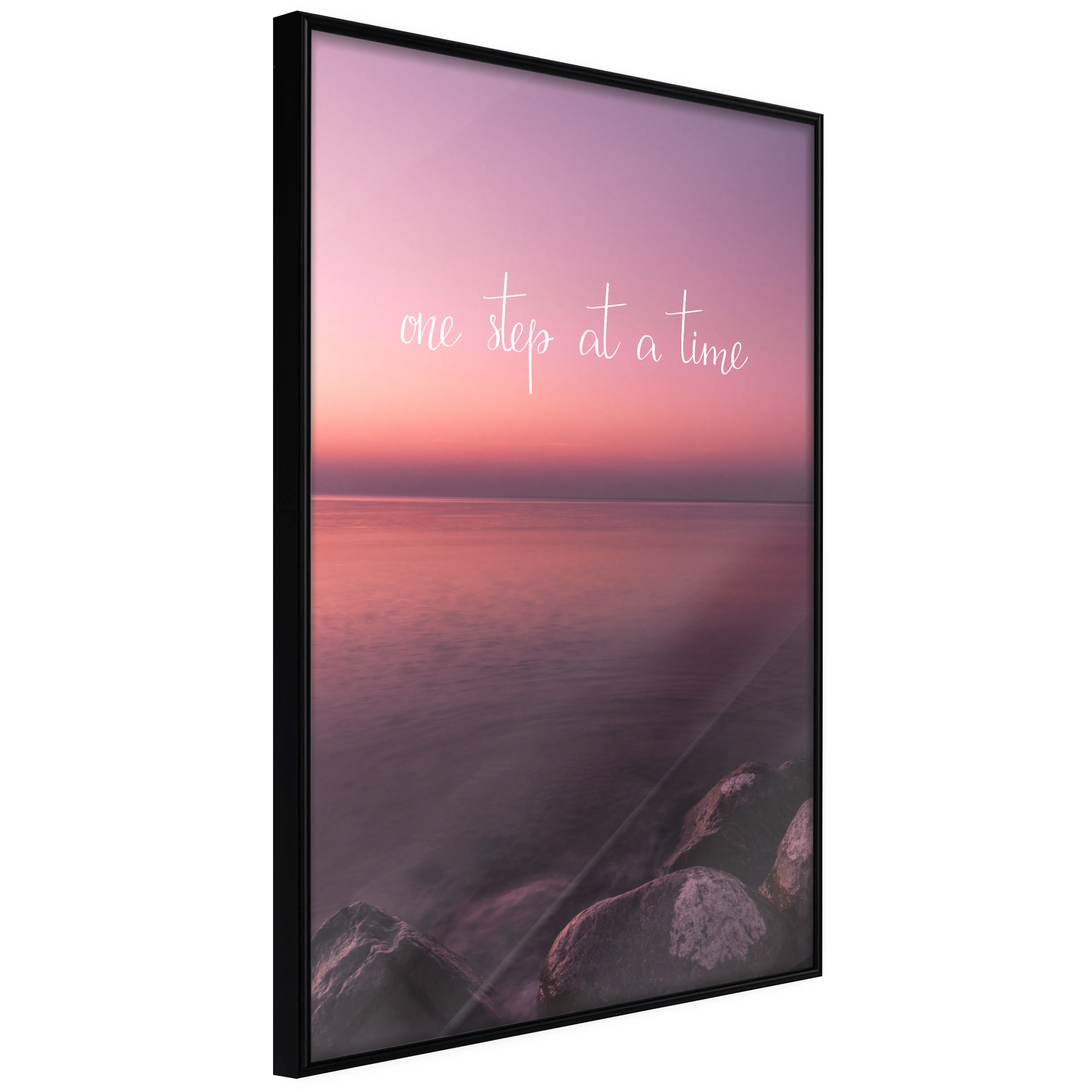 Affisch - One Step At a Time [Poster] 40x60 Svart ram, 40x60 cm