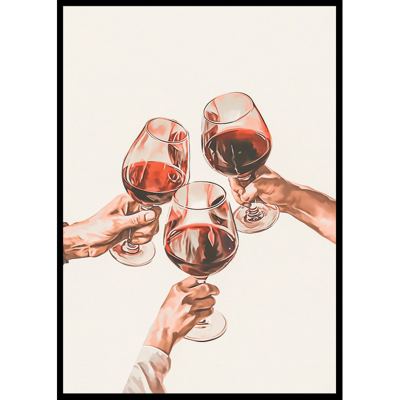 Poster Gallerix Wine Toast Among Friends
