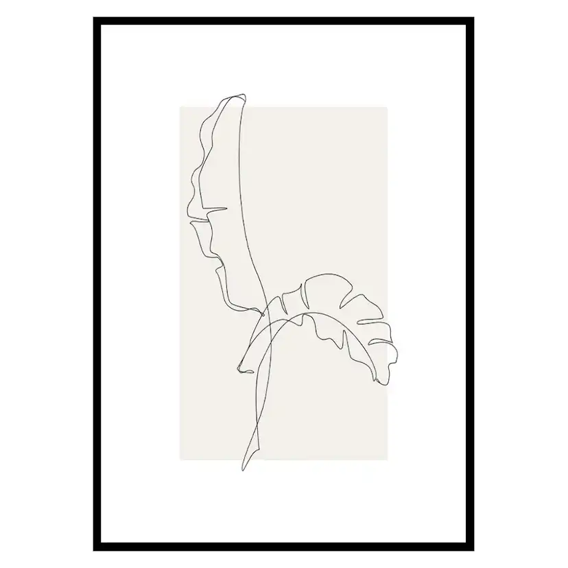 Poster Gallerix Banana Leaf Line Art No2