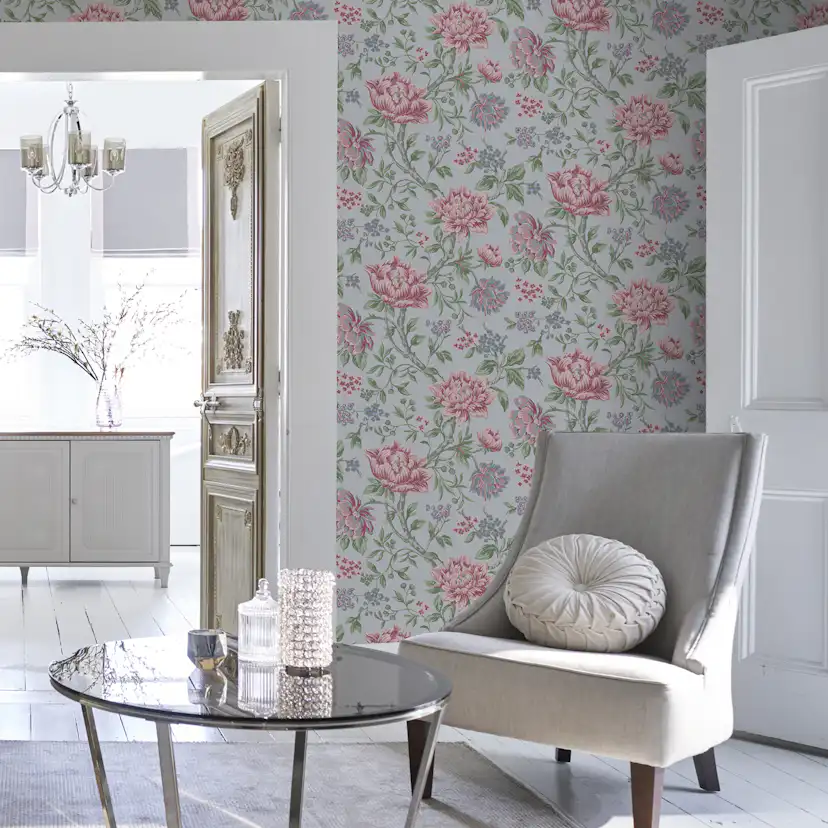 Tapet Laura Ashley Tapestry Floral Slate Gra