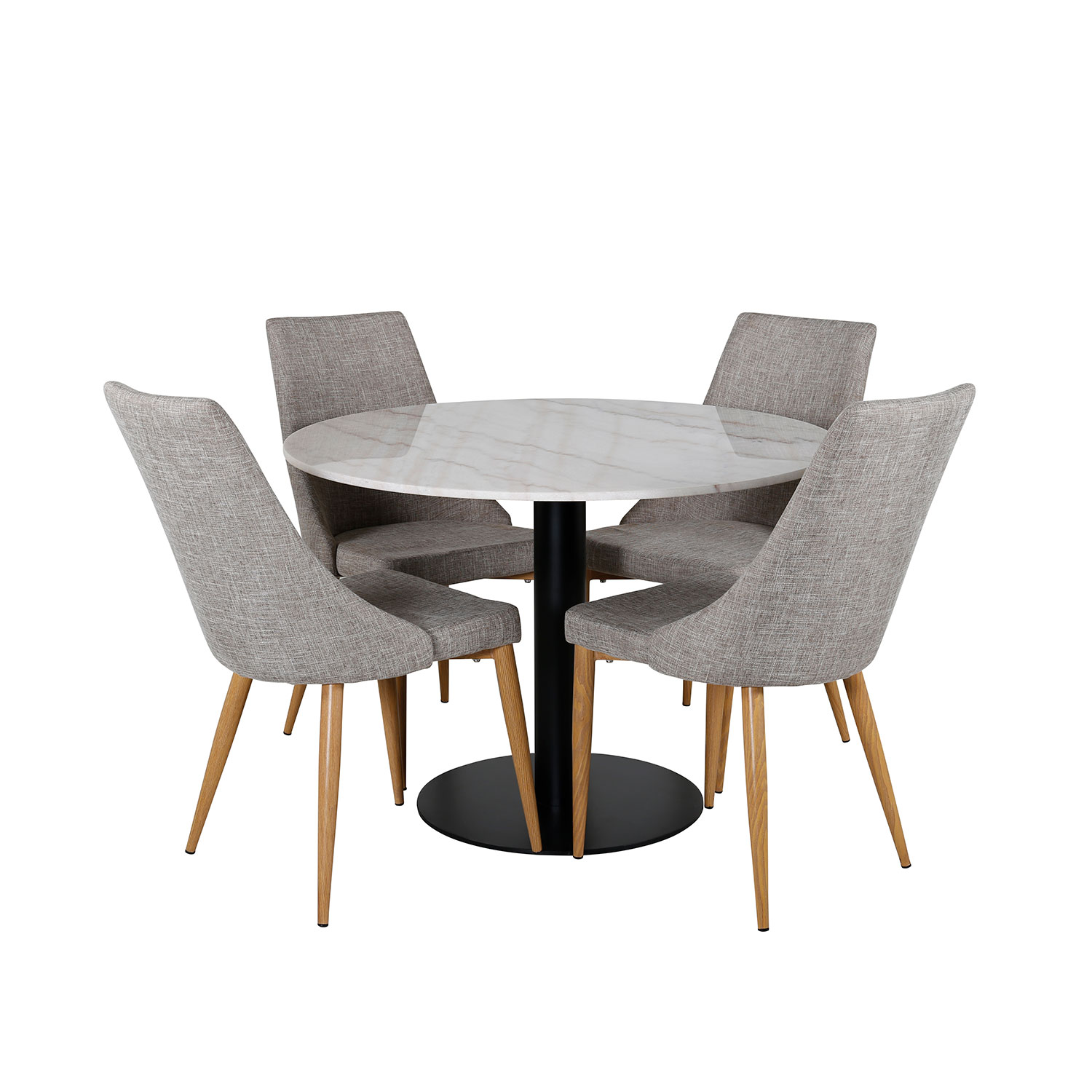 Matgrupp Venture Home Estelle med 4 Leone stolar