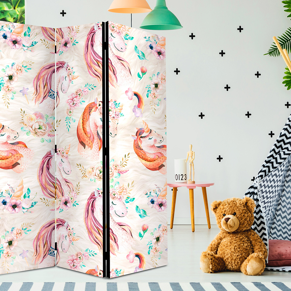 Rumsavdelare Arkiio Pastel Unicorns 135x172 cm