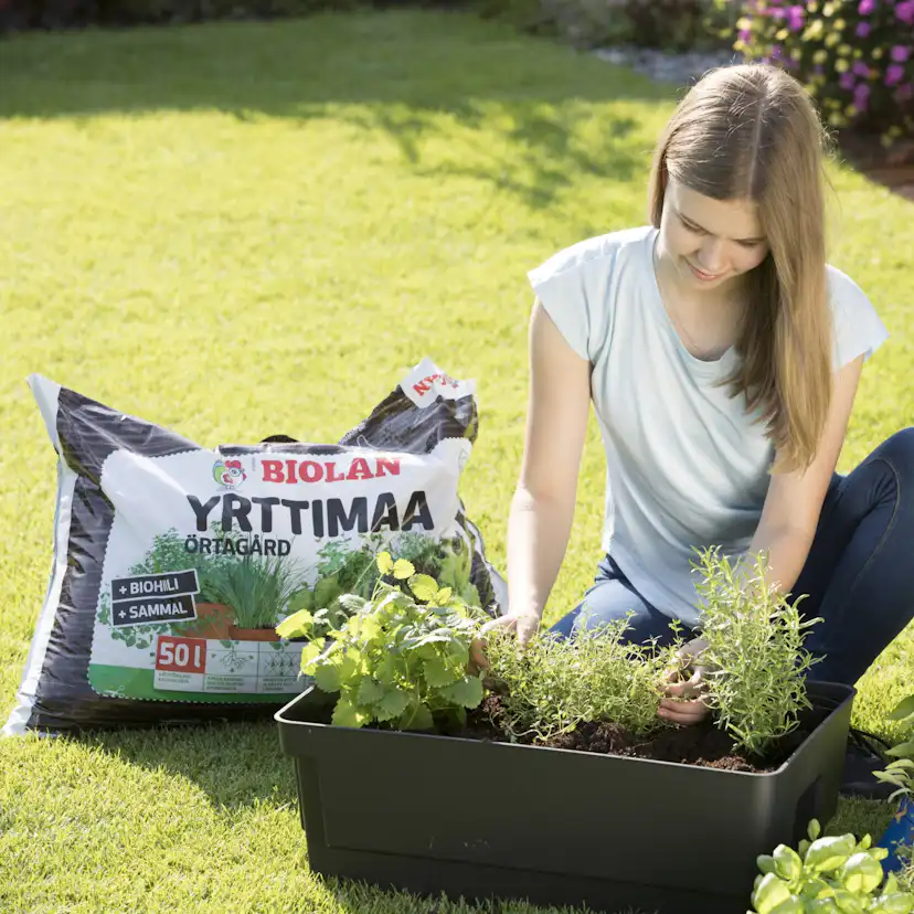 Odlingslåda Biolan med Underbevattning & Livsmedelklassad PP-plast, Självbevattnande