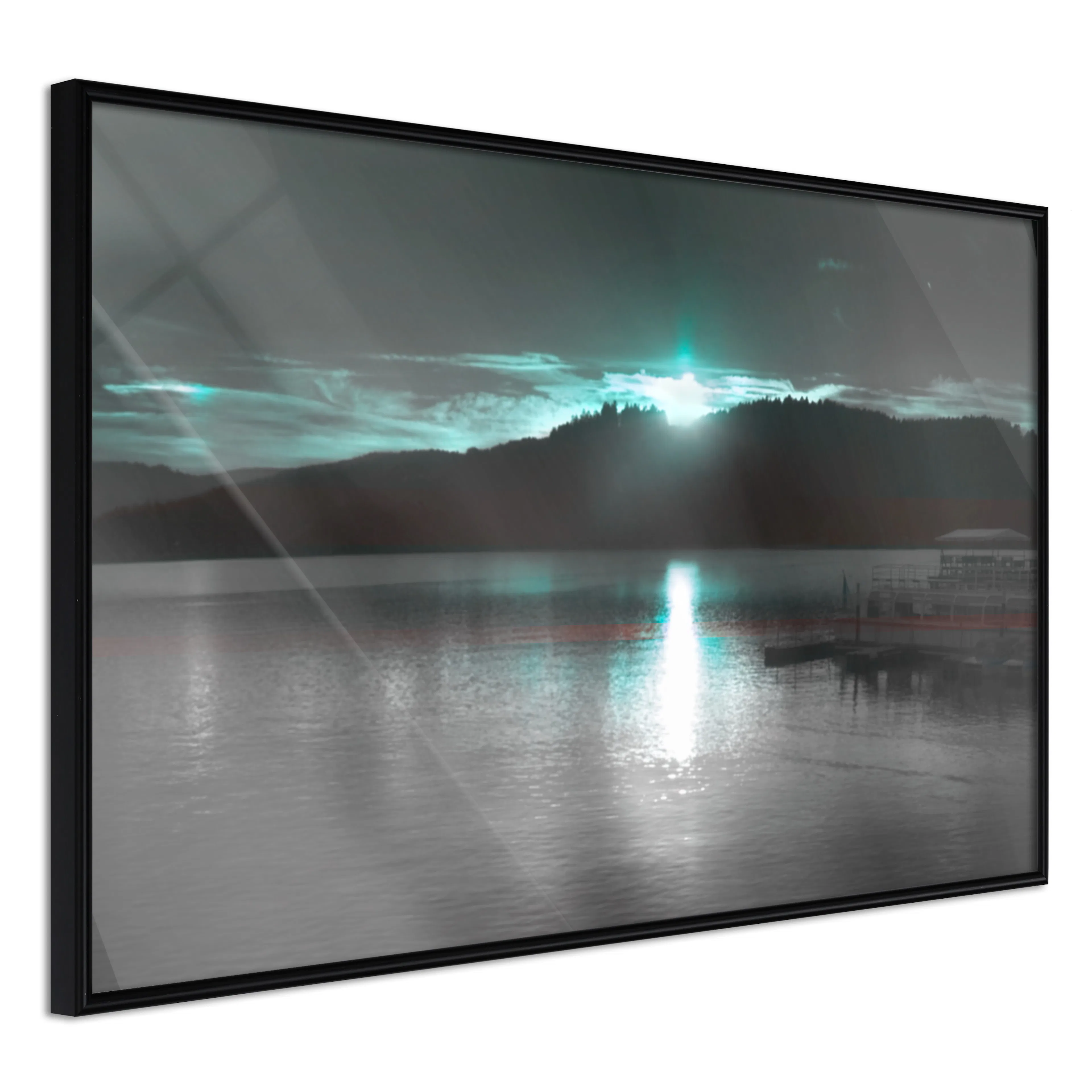 Affisch - January Night [Poster] 60x40 Svart ram, 60x40 cm