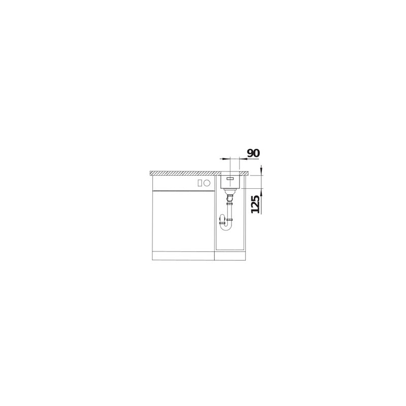 BLANCO SOLIS 180-U INFINO Undermontering