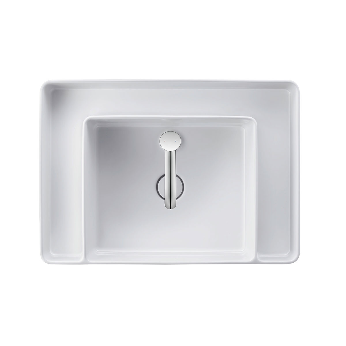 Tvättställ Duravit Bento Starck Box för Placering på Bänkskiva 650 mm