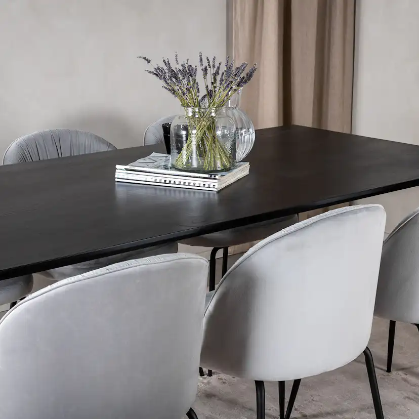 Matgrupp Venture Home Dipp med 6 Wrinkles stolar