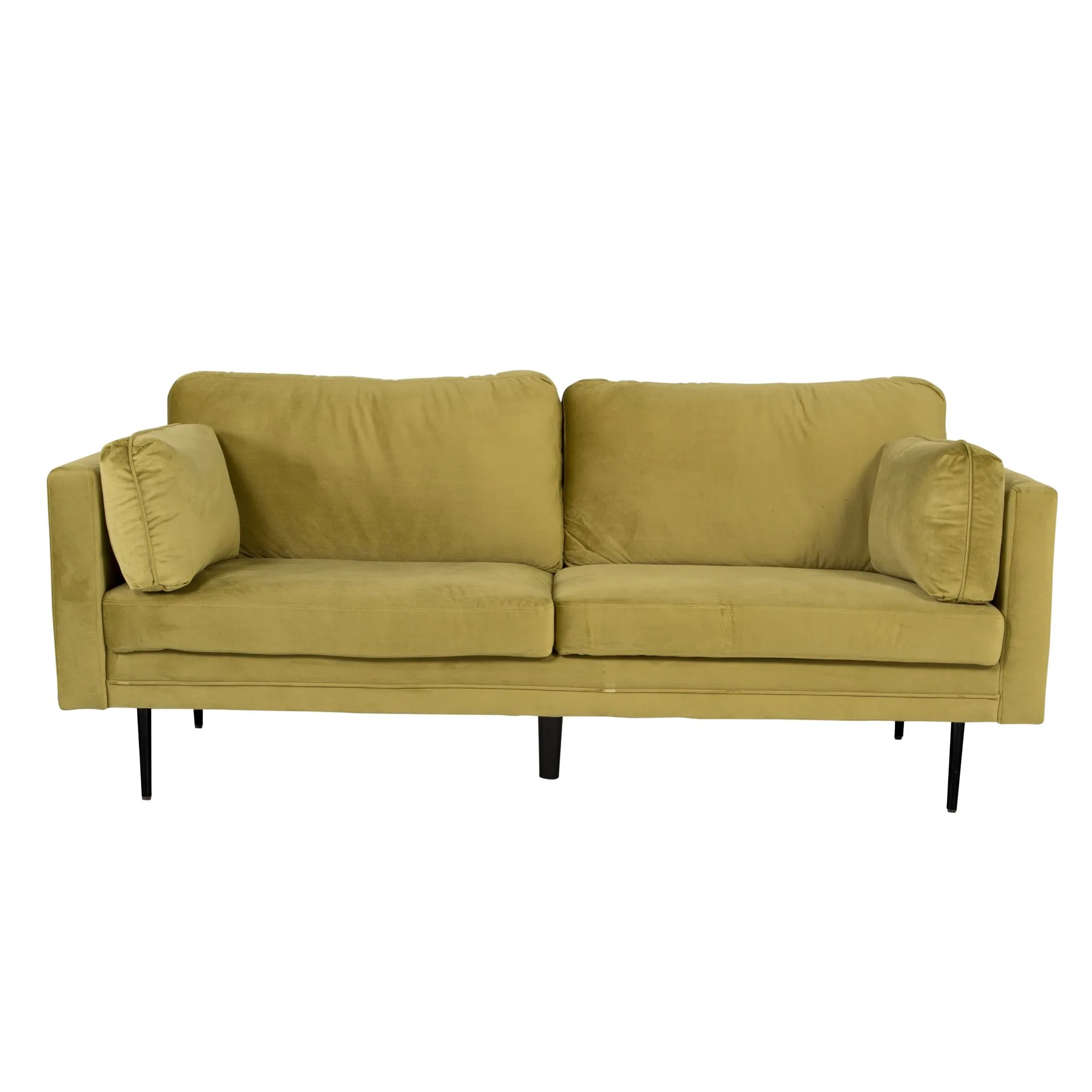 Boom - 3 seat sofa Velvet - Spring Green+Black Legs for Boom Grön/Svart