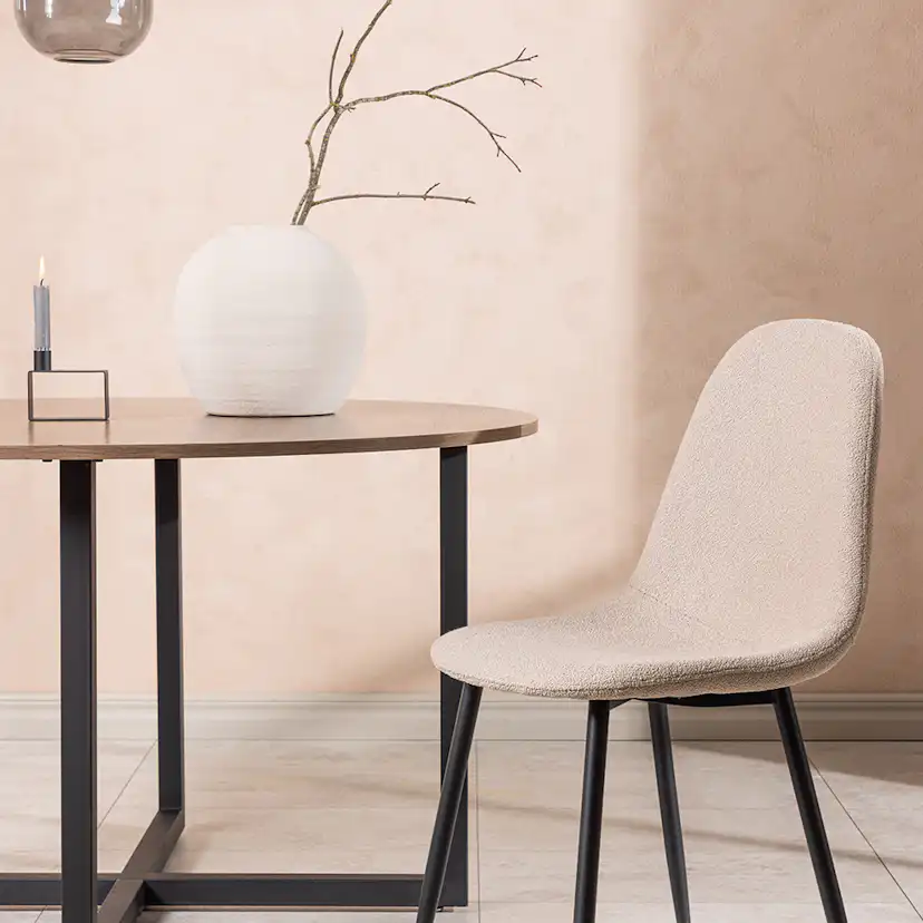 Matstol Venture Home Polar Boucle Beige Stol i Stål 2 st