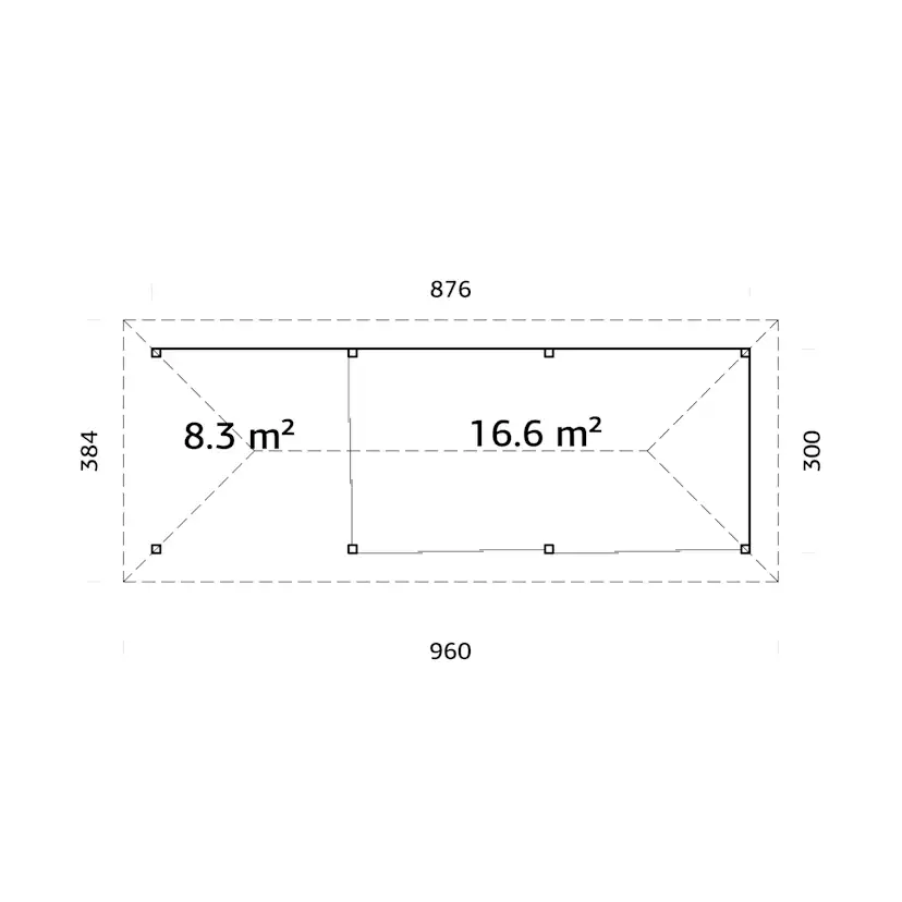 Uterum Palmako Bianca 24,9 m2 Set 517 Slide Plus