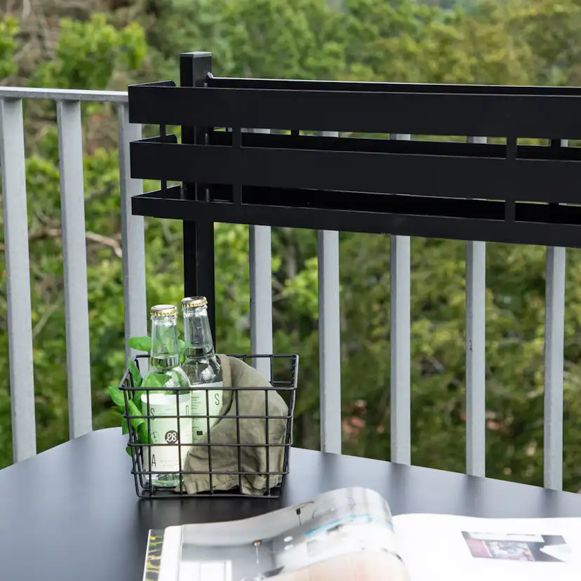 Hängbord Venture Home Borneo Balkongbord Hängande Svart Stål Utomhus
