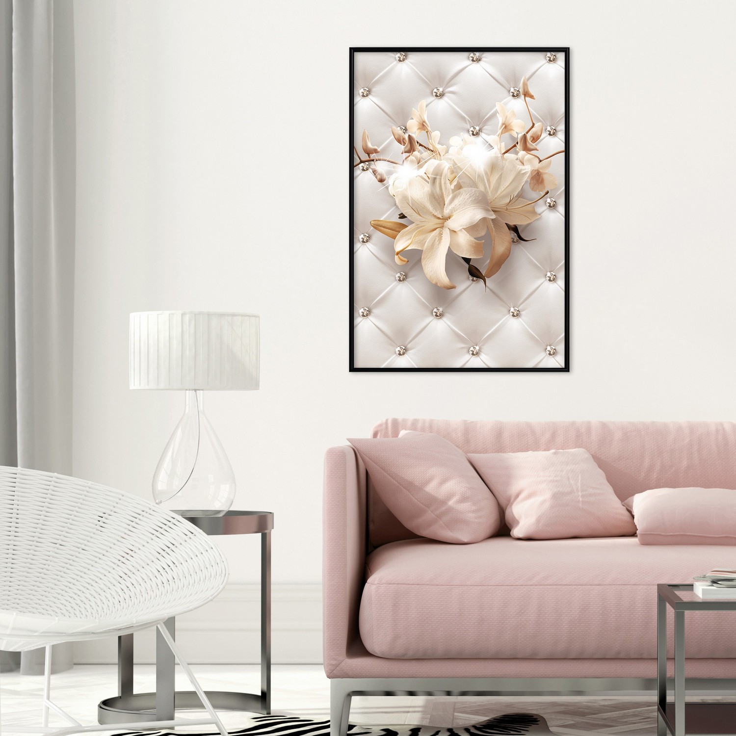 Poster Artgeist Affisch Diamond Lilies