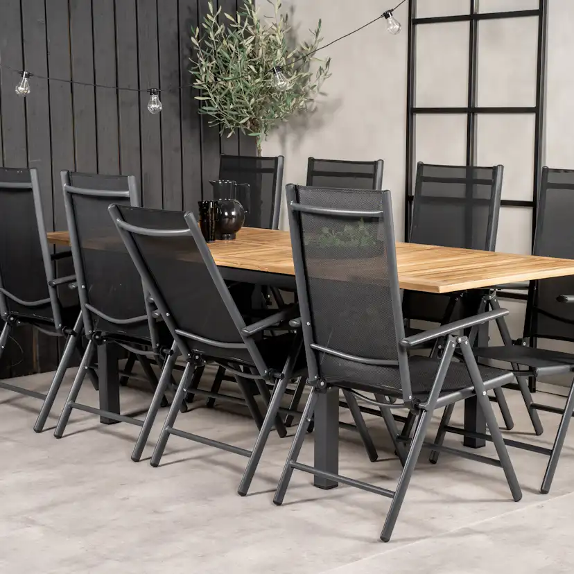 Matgrupp Venture Home Perla 160/240 med 8 Bront Positionsstolar