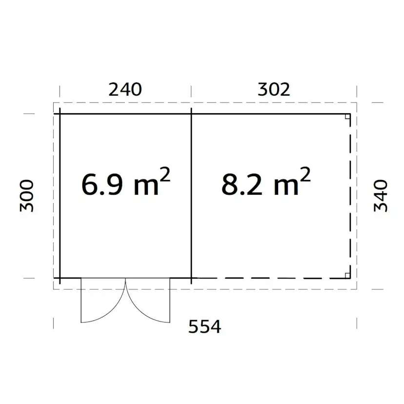 Stuga Palmako Ella 15,1 m2