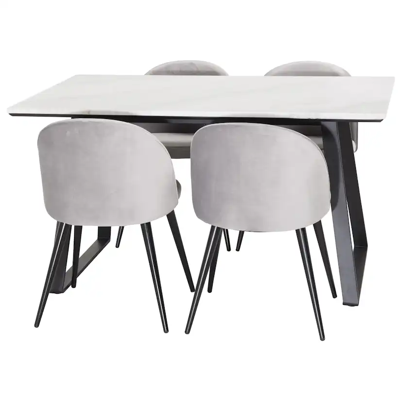 Matgrupp Venture Home Estelle med 4 Valentina Stolar