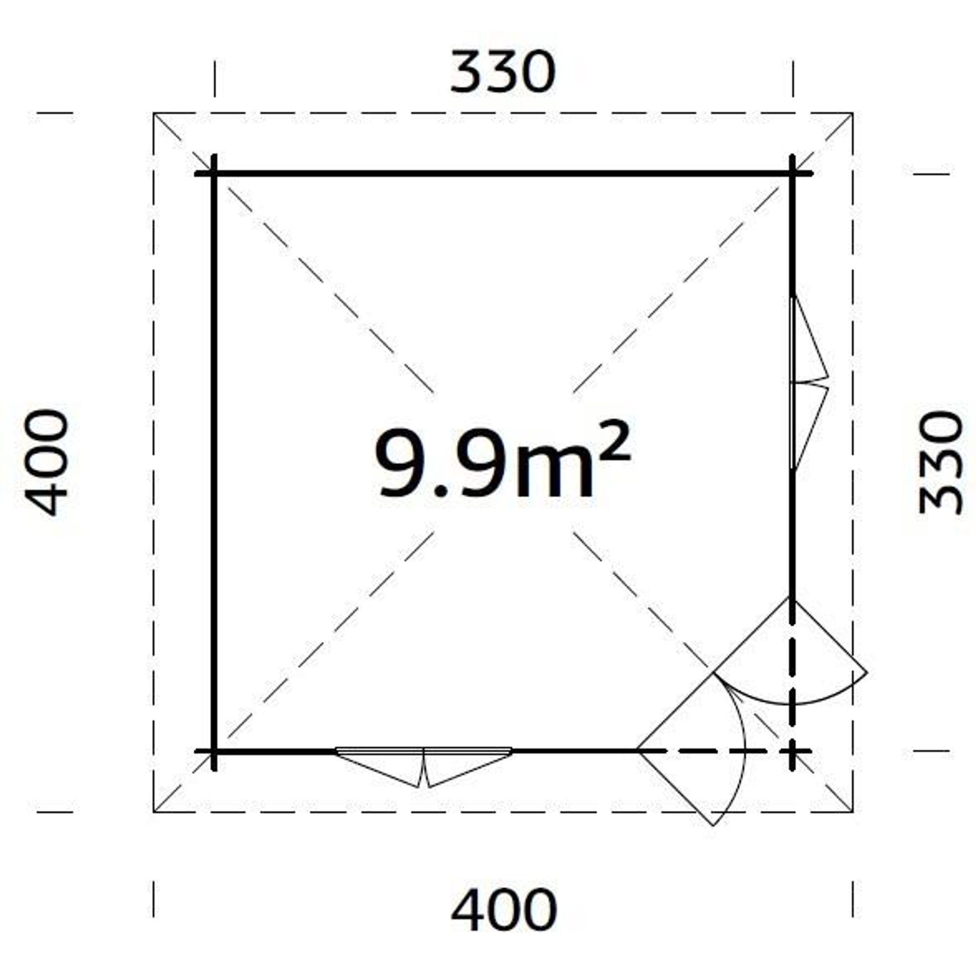 Melanie 10,9 m2 (inv. 9,6 m2) Obehandlad