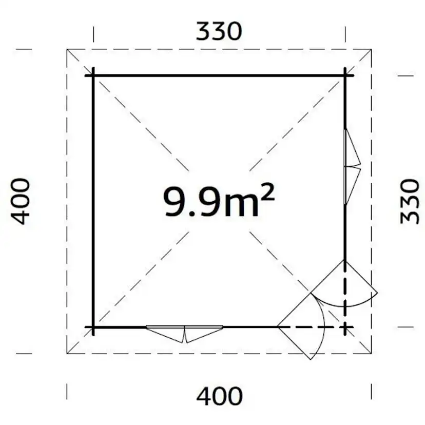 Melanie 10,9 m2 (inv. 9,6 m2) Obehandlad