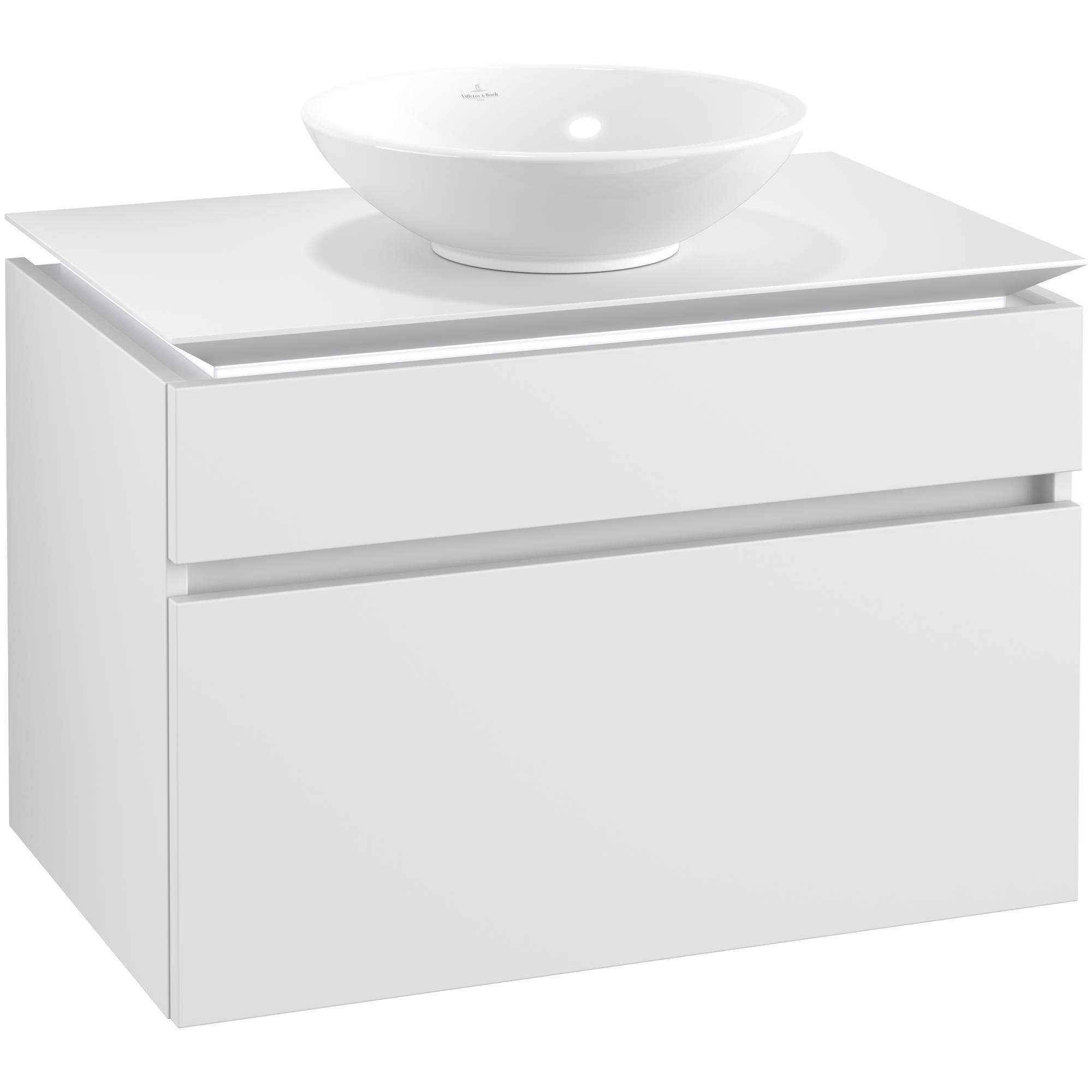 Tvättställsskåp Villeroy & Boch Legato 800 med 2 Lådor för Ytmonterat Tvättställ