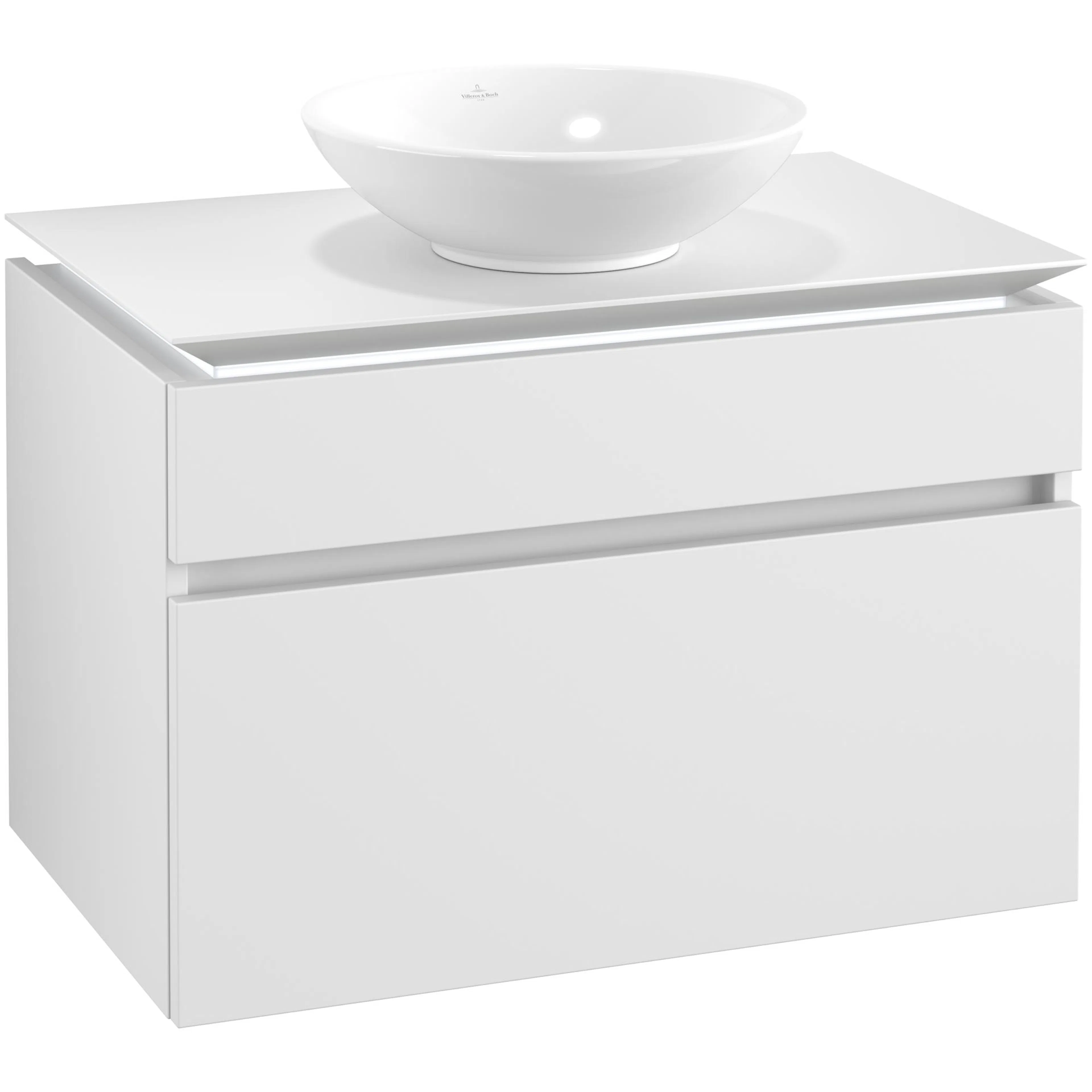 Tvättställsskåp Villeroy & Boch Legato 800 med 2 Lådor för Ytmonterat Tvättställ
