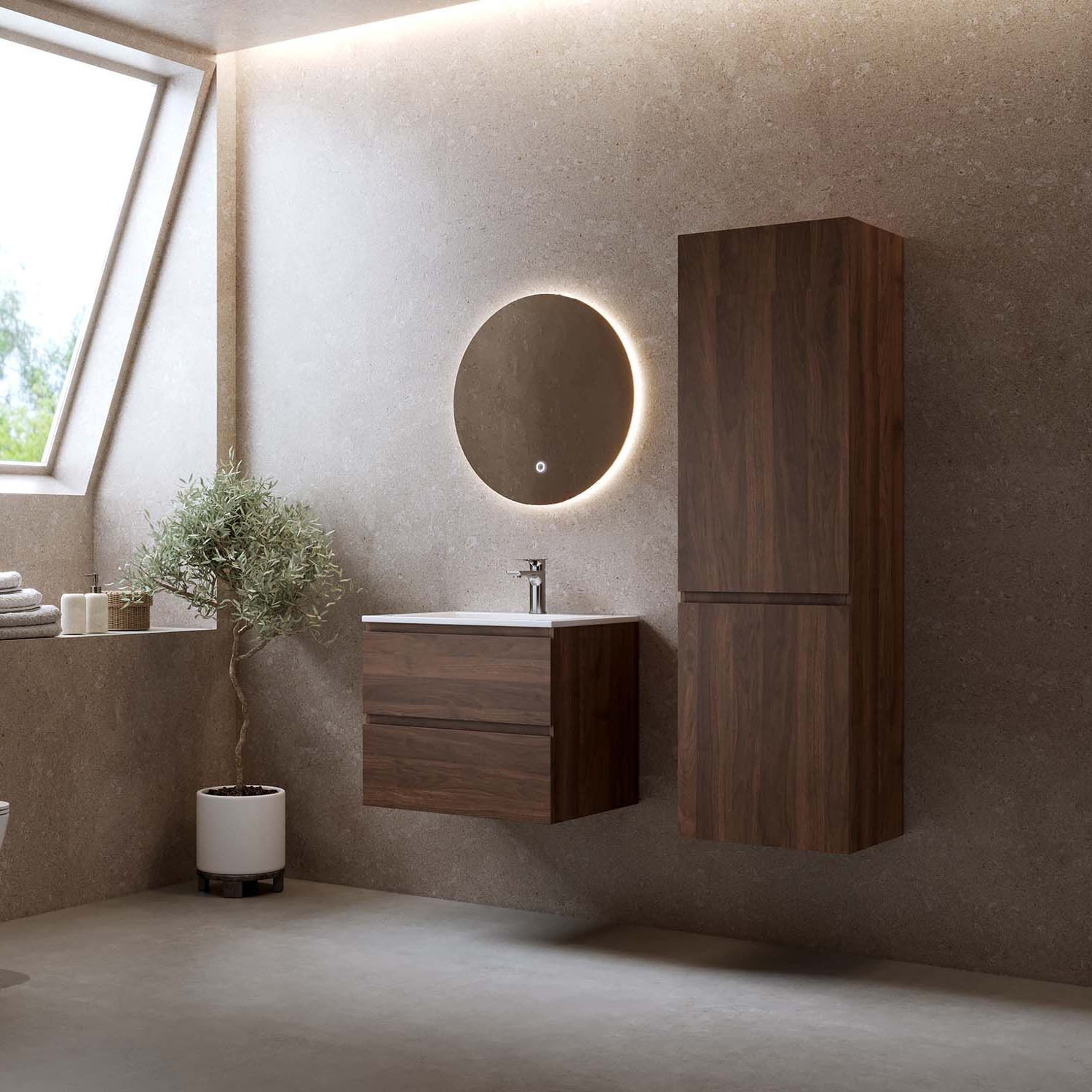 Högskåp Bathlife Eufori Valnöt
