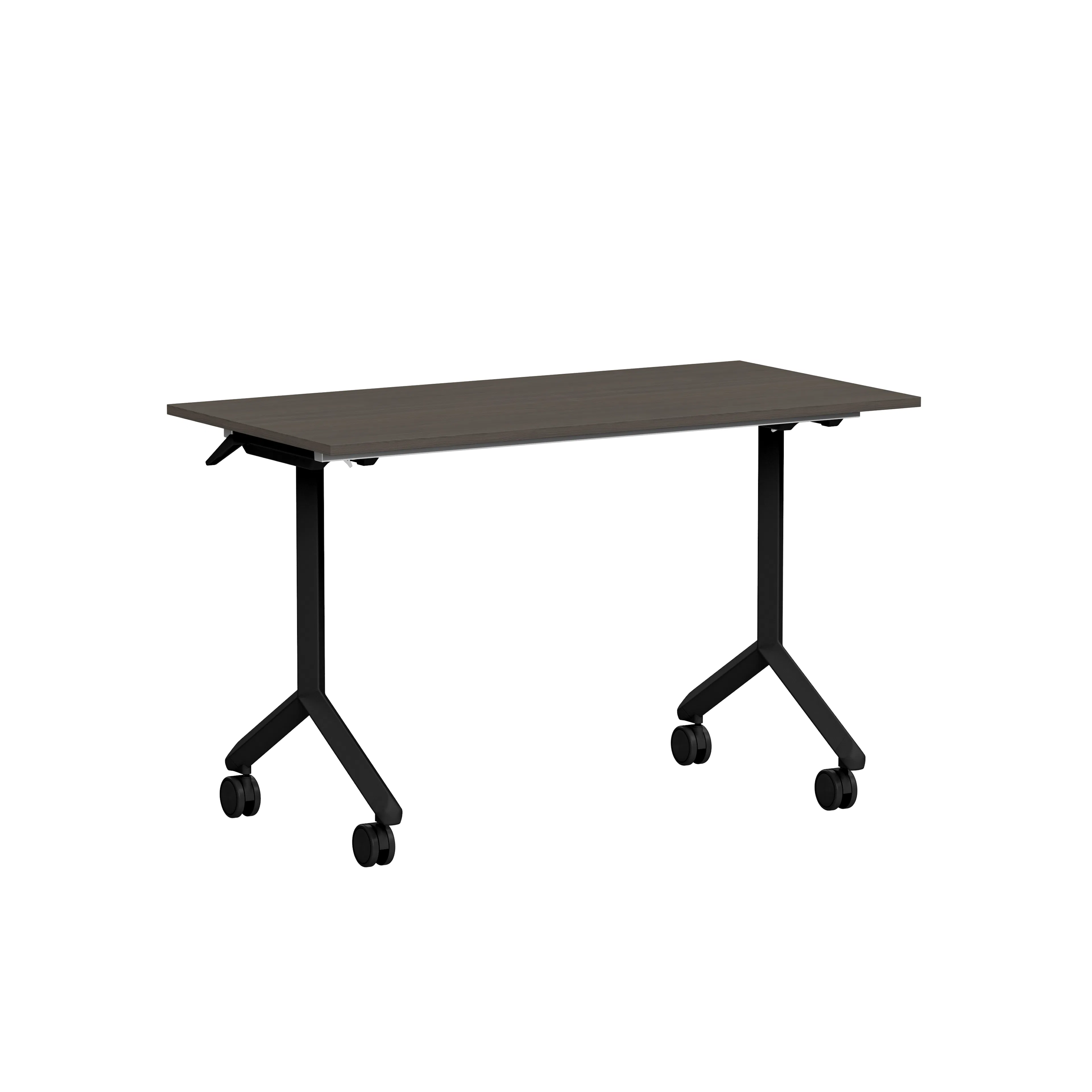 Fällbart bord Ergofunk Tilt 1200x600 mörklaserad asklaminat/ Mörklaserad Ask/Svart, Bredd: 60 cm