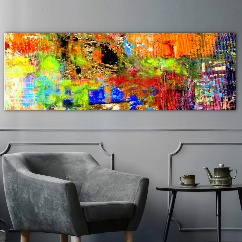 Tavla Arkiio Colourful Abstraction Narrow