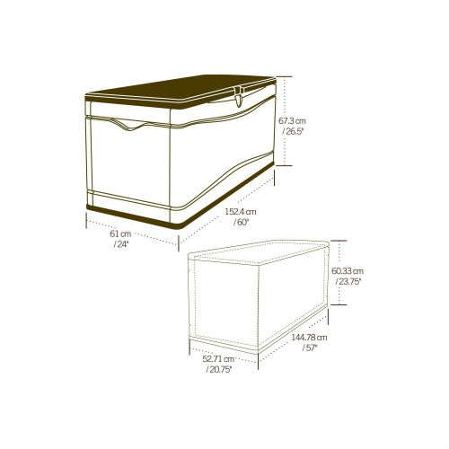 Förvaringsbox GOP Fremont Vit/Brun