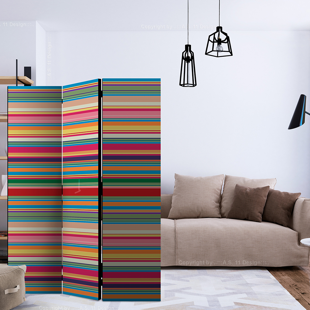 Rumsavdelare Skärmvägg Arkiio Subdued Stripes 135x172 cm