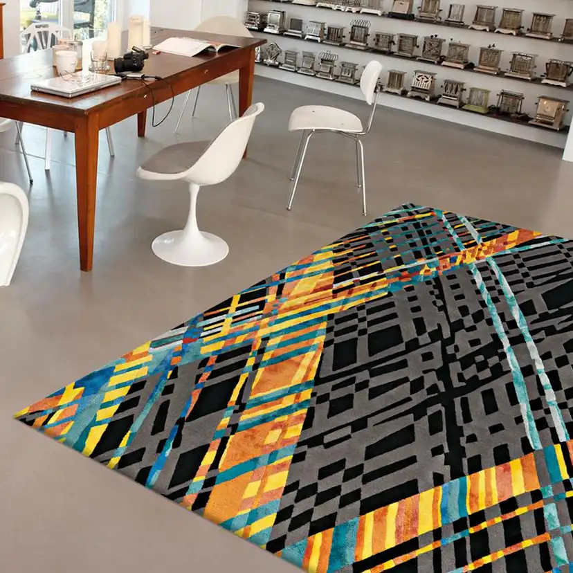 Derna Matta Hew Flerfärgad/Grå 170x240 cm Flerfärgad/Grå, Mått: 170x240 cm