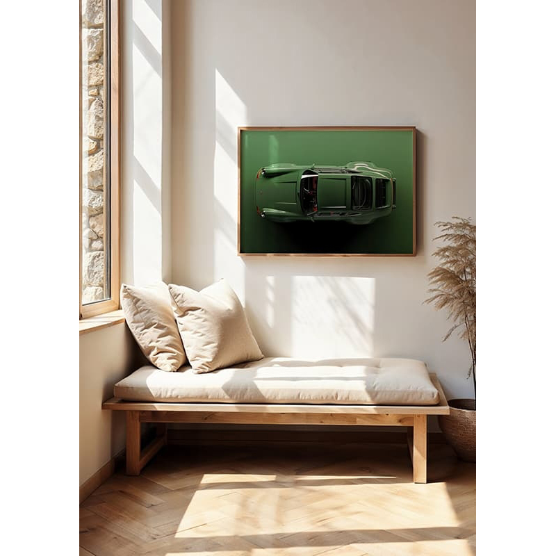 Poster Gallerix Retro Porsche 911 Green