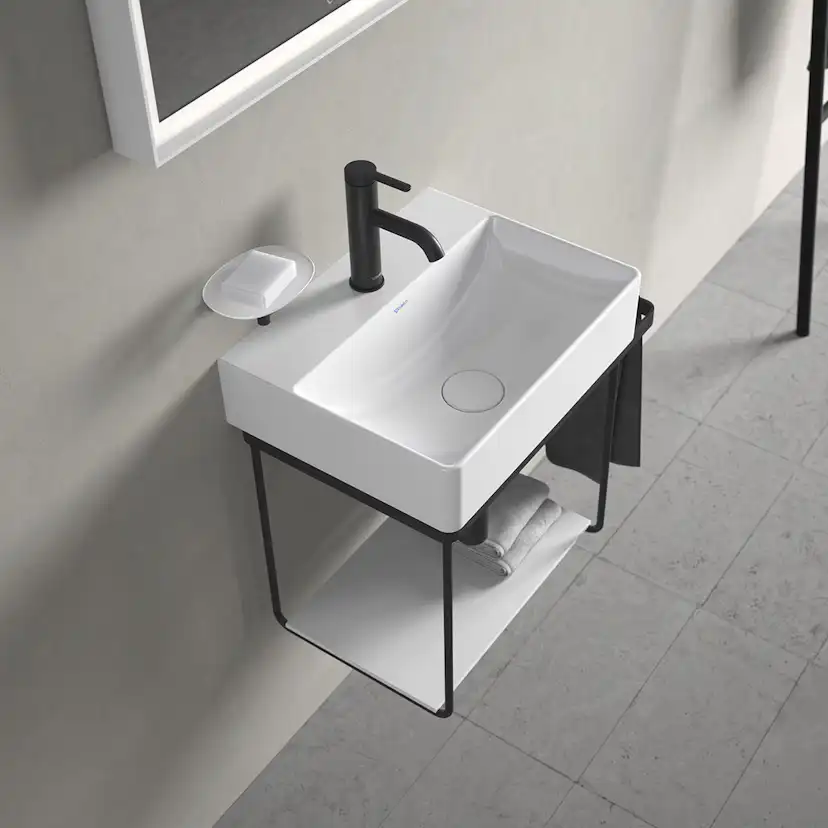Tvättställ DuraSquare 450 mm, vägghängt BxD: 450x350 mm