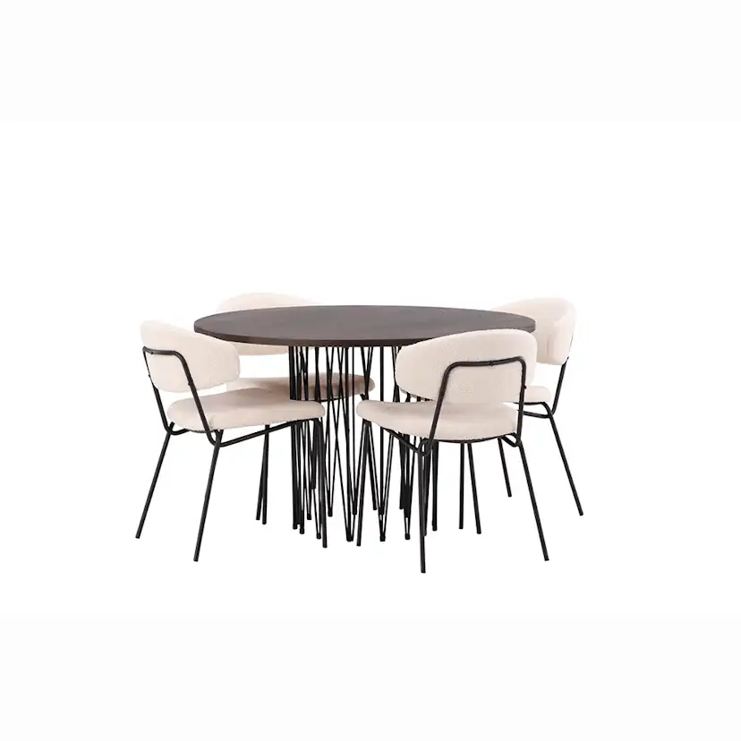 Matgrupp furniture/fashion Stone med 4 Chico Stolar Runt