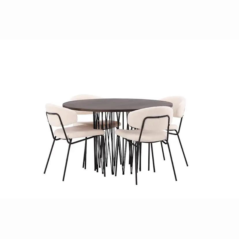 Matgrupp furniture/fashion Stone med 4 Chico Stolar Runt