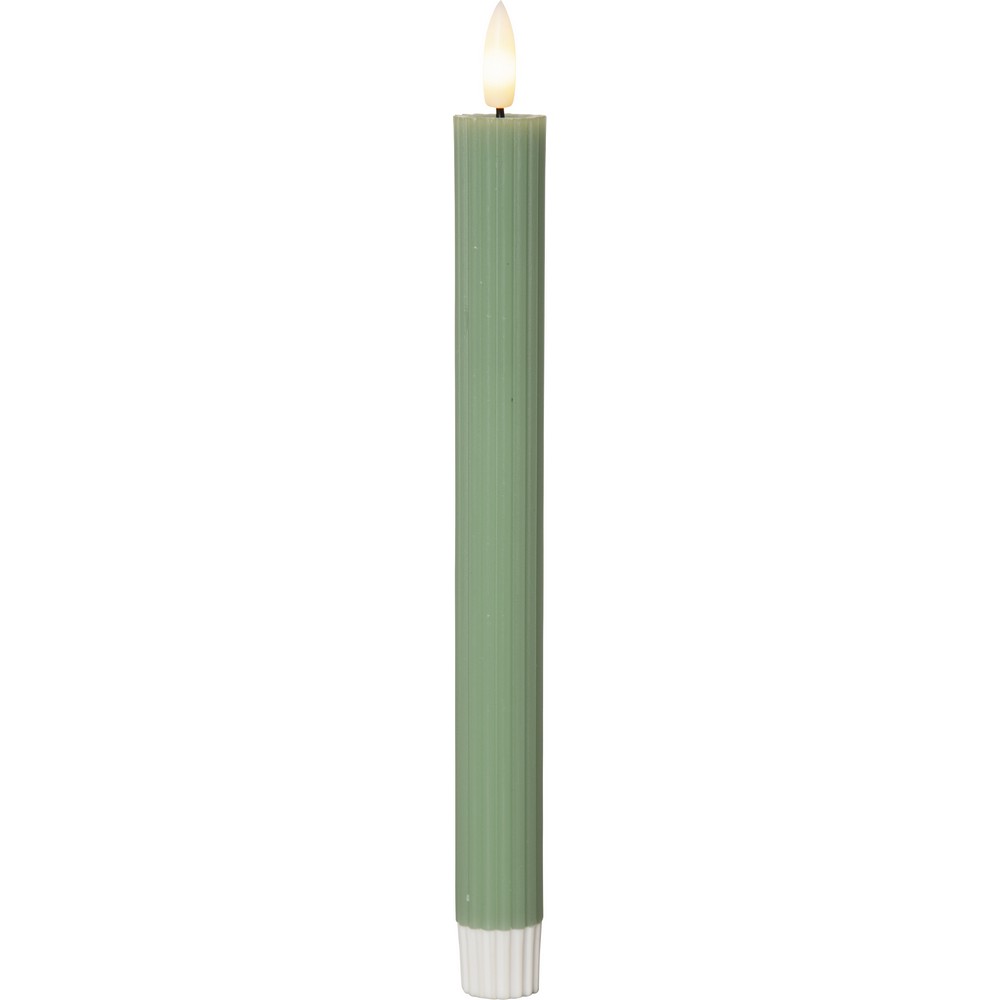 LEDAntikljus2p Flamme Stripe Grön