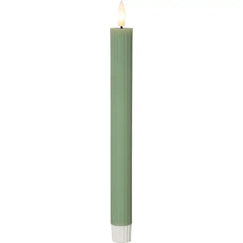 LEDAntikljus2p Flamme Stripe Grön