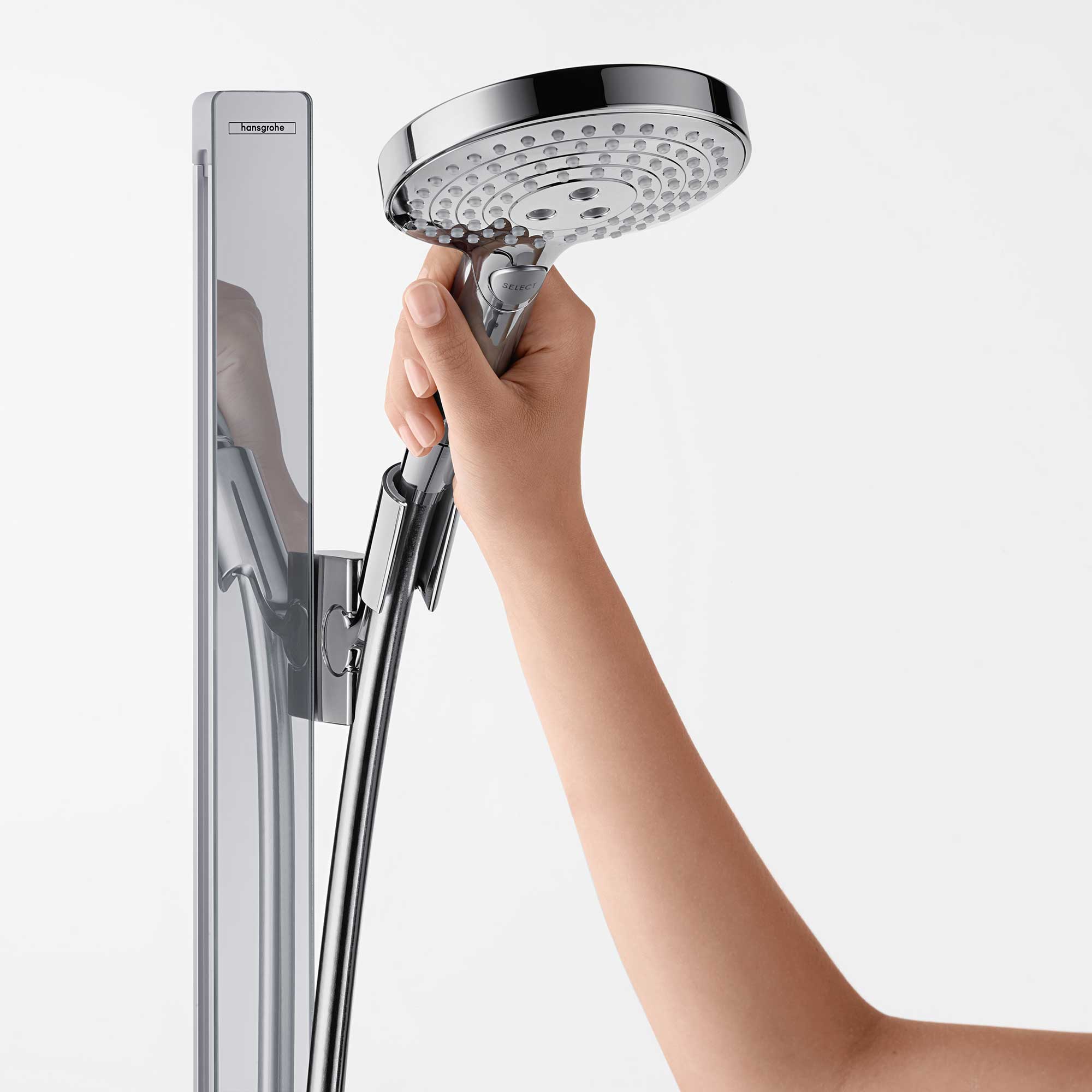 Raindance Select S Duschset 120 3jet med duschstång 150 cm o Krom, Utan EcoSmart